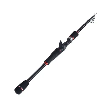 FJORD Black Long Casting Fishing Lure Rod - Lightweight Carbon Fiber Spinning and Casting Pole