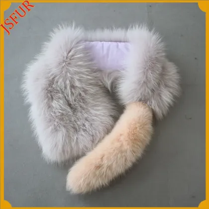 Colourful Warm Winter Women Raccoon Fur Collar Scarf