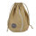 Round jute drawstring bag with logo printed