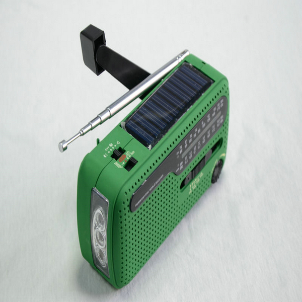 High Quality Dynamo Solar Power Torch Lanterns Rechargeable (HT-555SW)