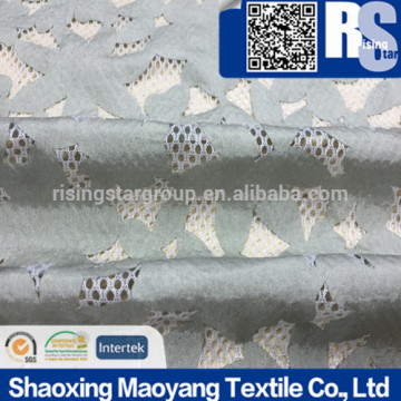 WOVEN N/T TAFFETA IN P/D W/LASER CUT+KNITTED POLY MESH BONDED