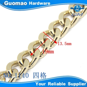 heavy and 13.5mm large iron material curb chain handbag accessories