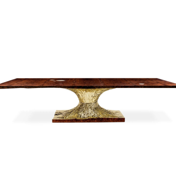 High End Customizable Walnut Rectangular Family Dining Table