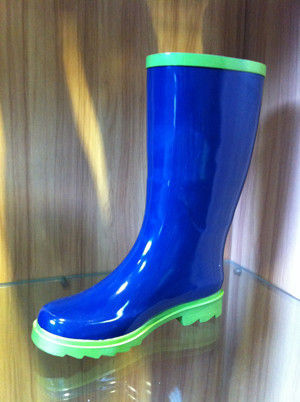 Botas de lluvia azul ambiental 41 de goma media del tamaño para el verano