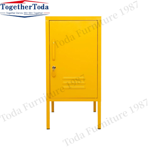 Single door metal locker with lock Bedroom nightstand