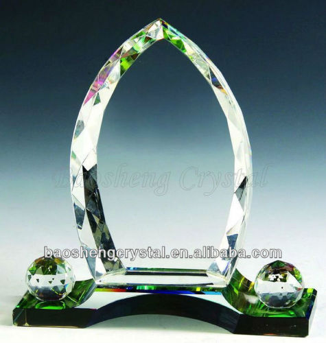 peach-shaped Crystal Medals for engraving award words