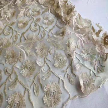 Broderie 3D en polyester fantaisie pour robe femme
