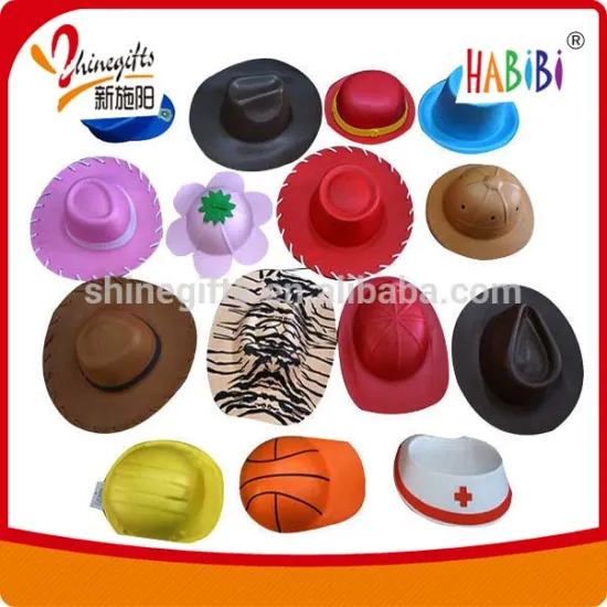 Eco-friendly colored funny foam party hats