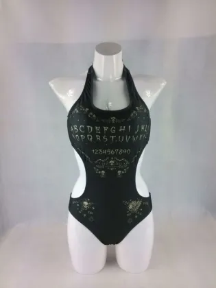Women black unique Swimwear One Piece Lady Swimwear Sexy Swimsuits