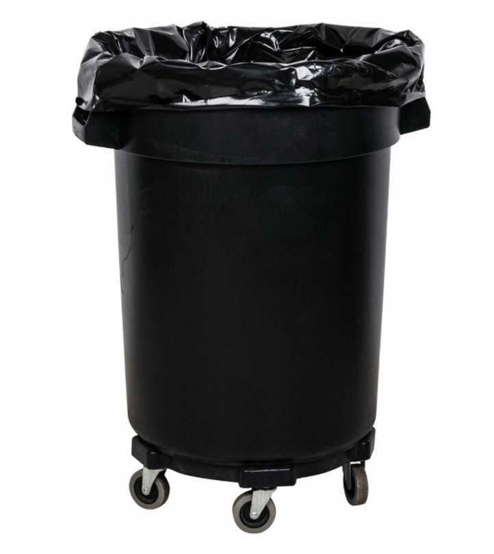 Extra Large Plastic Black Trash Tall Kitchen 55 Gallon Garbage Bag