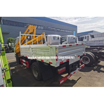 Dongfeng 95HP Cargo Truck with 3.2Tons XCMG Articulated Crane