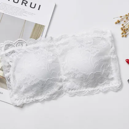 Removable Chest Pad Strapless Push-Up Bra