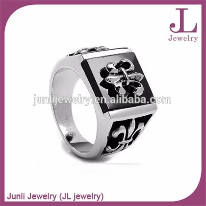 Wholesale Stainless Steel Jewelry Ring Fleur De Lis Rings