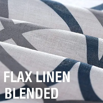 Polyester Linen 2 Panels Sheer Textured Flax Curtain