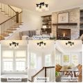 Semi Flush Mount Glass Shade Ceiling Light