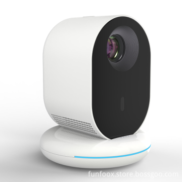FUNFOOX Mini Portable Beamer: High Brightness Battery-Powered Android 9.0 WiFi Projector