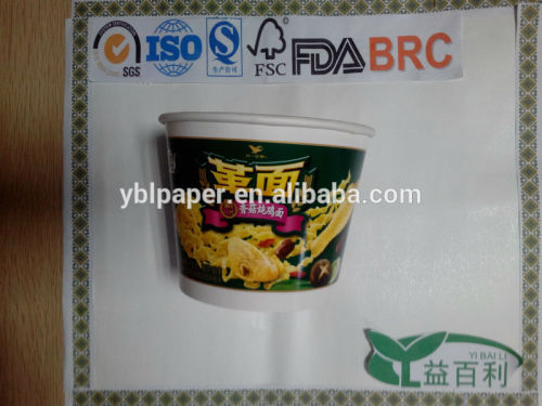 PE Coated Material 520ml Perfect Round Shape Plastic Paper Food Box, Instant Noodle Container, Rice Bowl, Takeaway Soup Cup