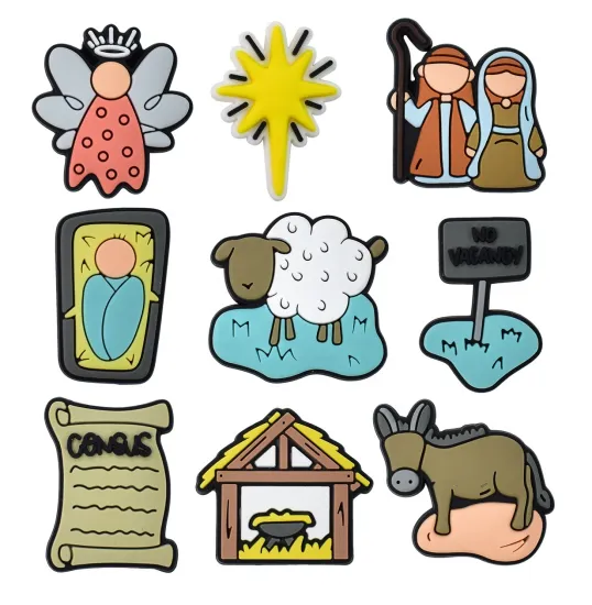 Cartoon Garden Shoes Decorative Buckle for Parties - New Christmas Classic PVC Shoes Accessories