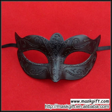Hot Sell Wholesale High Quality Solid Black Venetian Style Simple Plastic Kid Party Masks