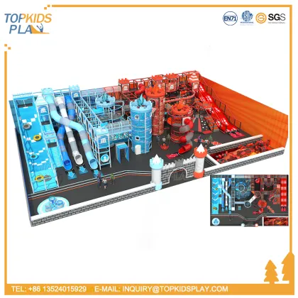 Premium Children's Indoor Playground Equipment with Fiberglass Slides and Playhouses