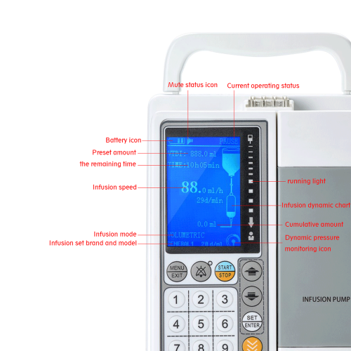 Hospital Device Medical Infusion Pump Hospital Equipment Portable Medical Infusion Pump Factory