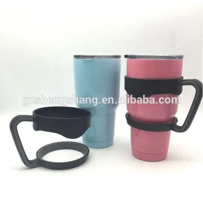 Double wall 30oz stainless steel rambler tumbler with handle