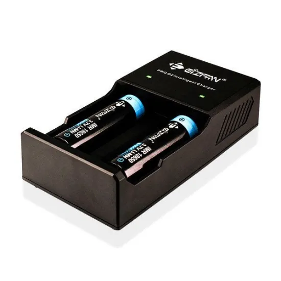 Efan Q2 2 Slot Lithium Battery Charger for 18650, 20700, and 21700 Batteries