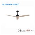 Modern simple natural wooden ceiling fan without light