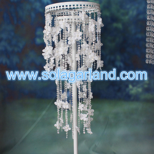 95CM Tall Wedding Party Decor White Chandelier Centerpiece