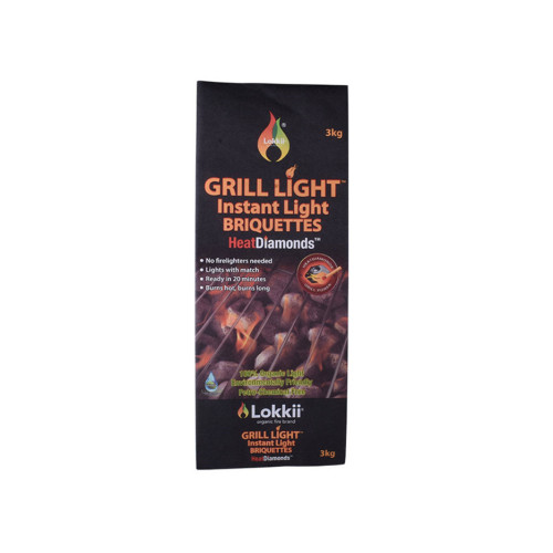 100% composteerbare Kraft Gusset -tas voor BBQ -houtskool
