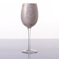 Copa de vino de tallo largo soplado cáliz de vidrio personalizado