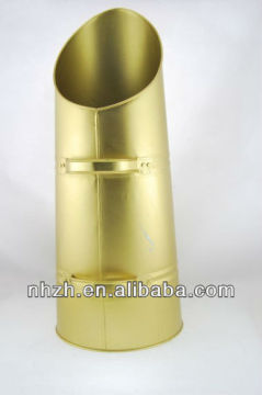 big Coal Hod or Pellet Bucket in Powder Coated golden Iron