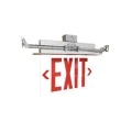 steel housing exit sign and emergency lighting combo