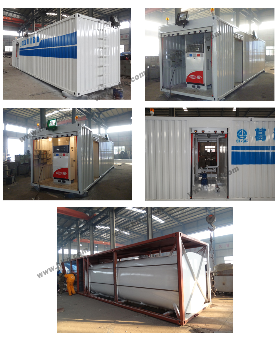 Mobile filling container petrol station