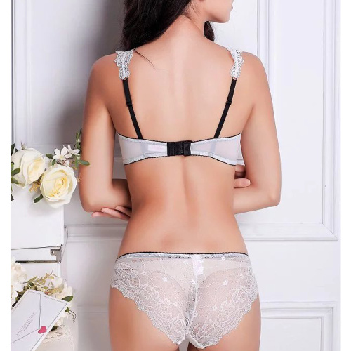 Culotte de soutien-gorge à armatures amovibles en dentelle pour femme