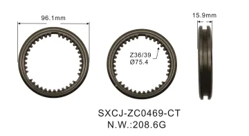 Input Transmission Synchronizer for FIAT (OEM 7629652)