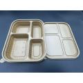 Fully degradable rice husk lunch box
