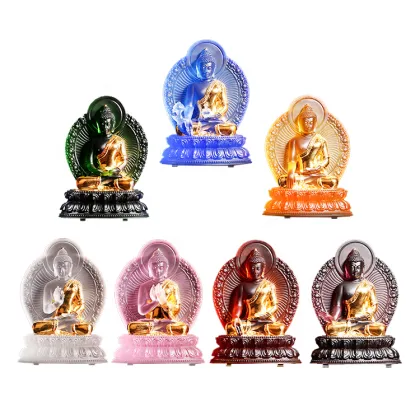 Crystal Tibetan Blue Medicine Buddha Statue Liuli Buddha