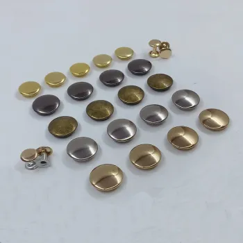 Wholesale Double Cap Iron and Brass Metal Garment Rivets: Decorative Accessories for Shoes, Caps, Clothes, and Garment Bags