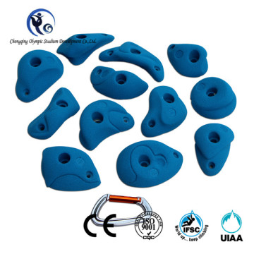 Carved cartoon shape wall climbing holds for children and grown ups