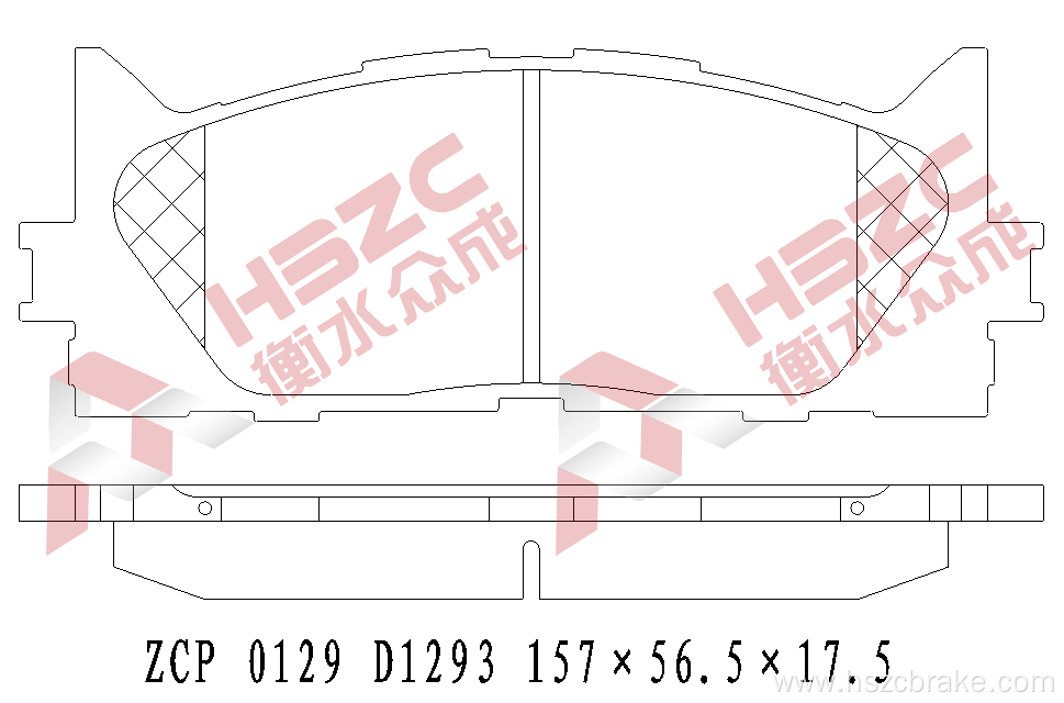 FMSI D1222 car ceramic brake pad for Touota