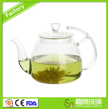 heat resistant glass teapot transparent coffee pot , pyrex blooming tea pot