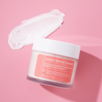 Custom AHAS/BHAS Cream for Adult Facial Care - 50g Volume - Improves Acne Skin Problems
