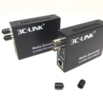 Media Converter Dual Fiber 100M Multimode/Single Mode SC/ST Connector