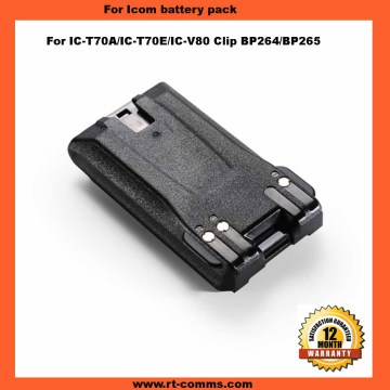 Two Way Radio Battery Icom Bp264 Bp265 Bp263 for Icom Radios IC-T70A/IC-T70e/Icv80 Clip