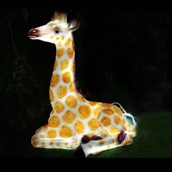 Festival Custom Large Giraffe 3D LED Sculpture Lights for Outdoor Decoration