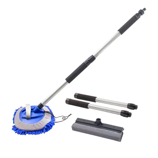 Professional Car Wash and Detailing Kit: Microfiber Cleaners, Windows Squeegees, Dust Brushes, and Extendable Tools