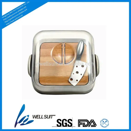 Hot sale best quality wooden cheese board with knife