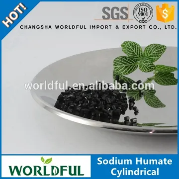 Stimulate Plant Growth Sodium Humate Shiny Cylindrical, Humic Acid Fertilizer, Humate Fertilizer