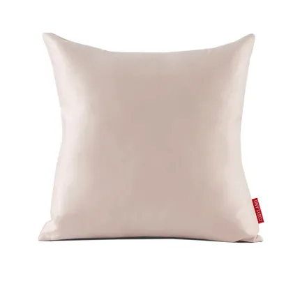 Solid Color Satin Silk Pillowcase Cushion Cover